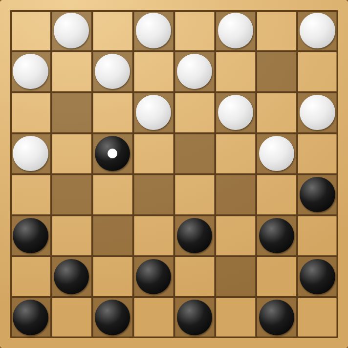A game of Checkers in progress
