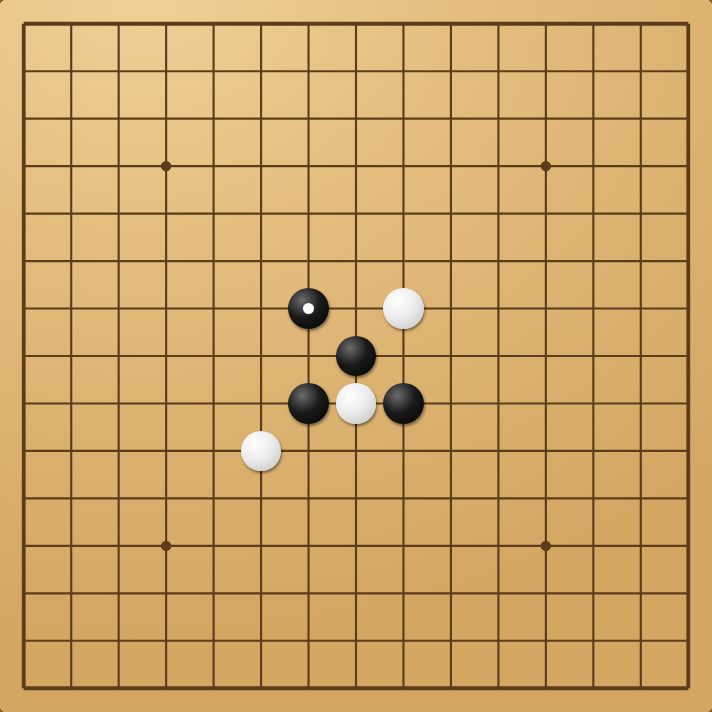 A game of Tournament Gomoku in progress