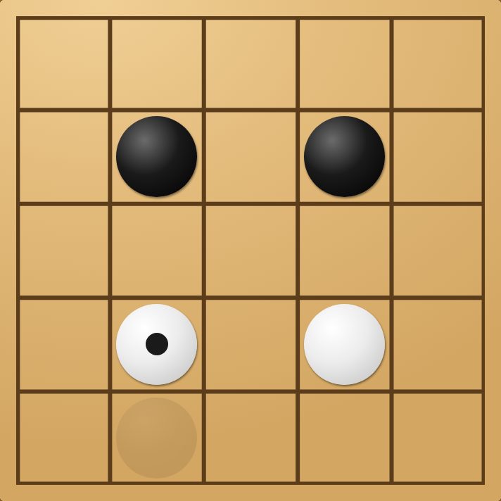 A game of Trap Three in progress