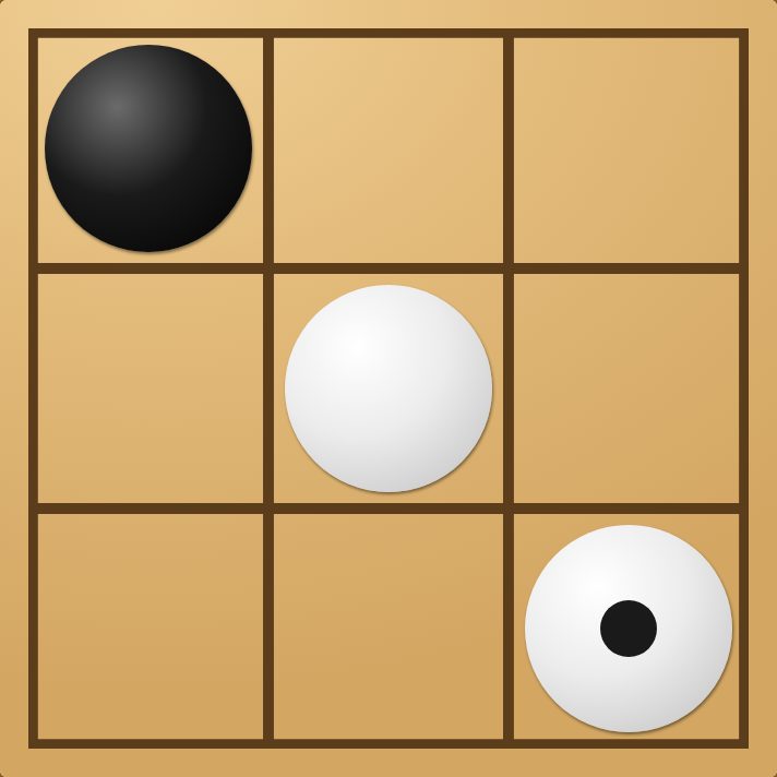 A game of Wild Tic-tac-toe in progress